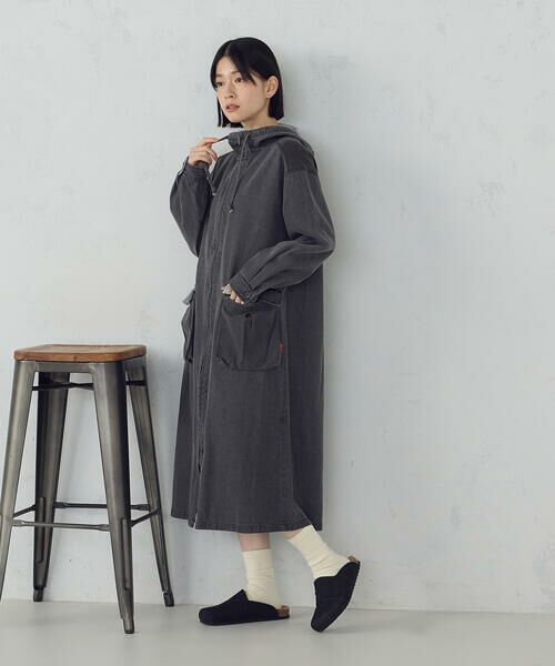 COMME CA ISM / コムサイズム ロング・マキシ丈ワンピース | デニムパーカーワンピース / セットアップ対応 | 詳細1