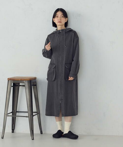 COMME CA ISM / コムサイズム ロング・マキシ丈ワンピース | デニムパーカーワンピース / セットアップ対応 | 詳細2