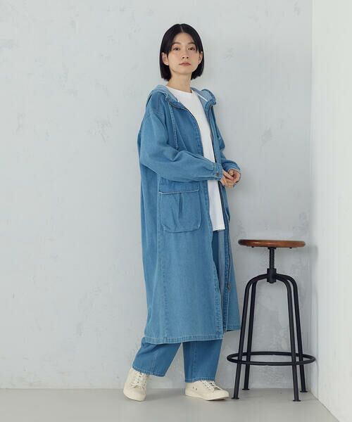COMME CA ISM / コムサイズム ロング・マキシ丈ワンピース | デニムパーカーワンピース / セットアップ対応 | 詳細4