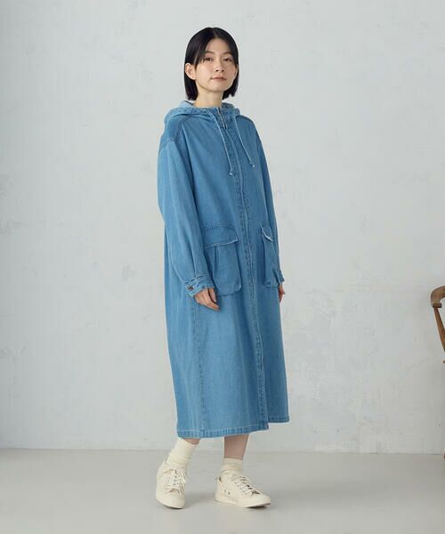 COMME CA ISM / コムサイズム ロング・マキシ丈ワンピース | デニムパーカーワンピース / セットアップ対応 | 詳細5
