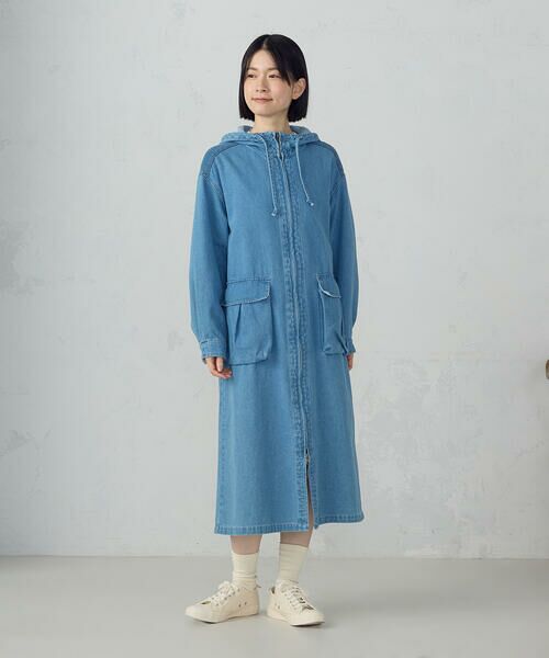 COMME CA ISM / コムサイズム ロング・マキシ丈ワンピース | デニムパーカーワンピース / セットアップ対応 | 詳細6