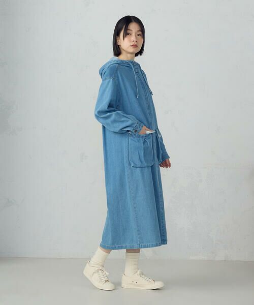 COMME CA ISM / コムサイズム ロング・マキシ丈ワンピース | デニムパーカーワンピース / セットアップ対応 | 詳細7