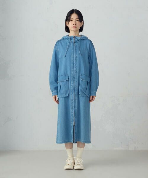 COMME CA ISM / コムサイズム ロング・マキシ丈ワンピース | デニムパーカーワンピース / セットアップ対応 | 詳細8