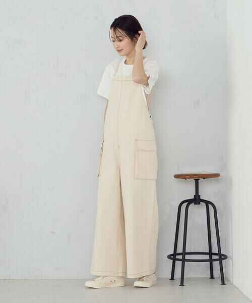 COMME CA ISM / コムサイズム サロペット・オールインワン | ヒッコリー/ツイル サロペット | 詳細5