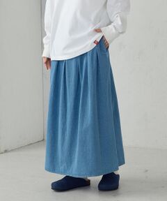 COMME CA ISM / コムサイズム デニムスカート | デニムタックフレアスカート / セットアップ対応