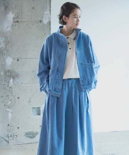 COMME CA ISM / コムサイズム デニムスカート | デニムタックフレアスカート / セットアップ対応 | 詳細8