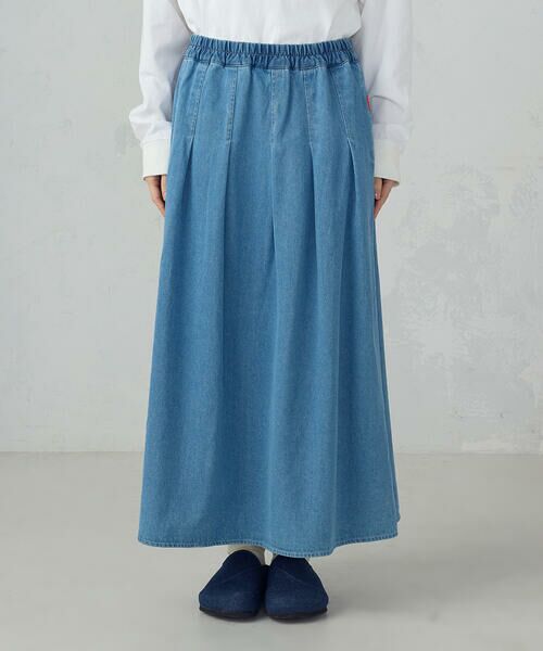 COMME CA ISM / コムサイズム デニムスカート | デニムタックフレアスカート / セットアップ対応 | 詳細11