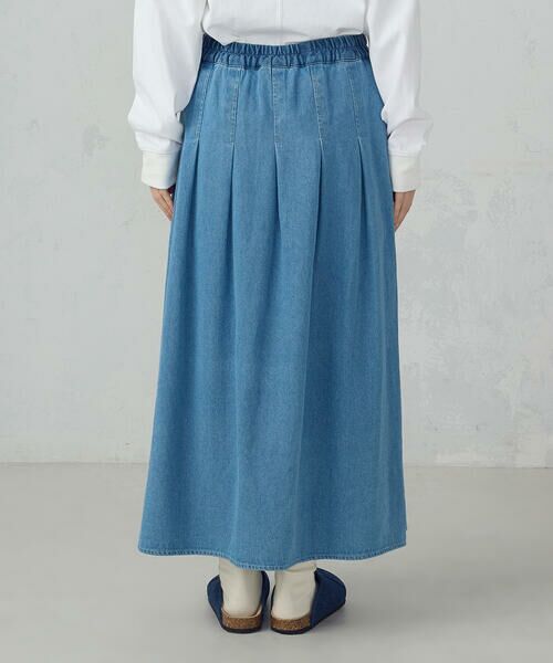 COMME CA ISM / コムサイズム デニムスカート | デニムタックフレアスカート / セットアップ対応 | 詳細13