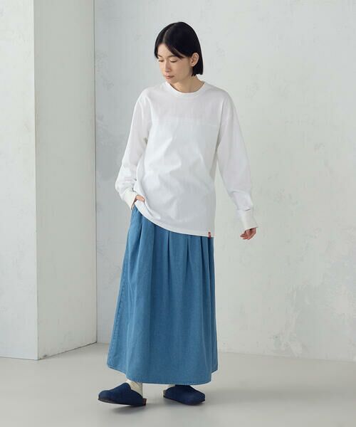 COMME CA ISM / コムサイズム デニムスカート | デニムタックフレアスカート / セットアップ対応 | 詳細10
