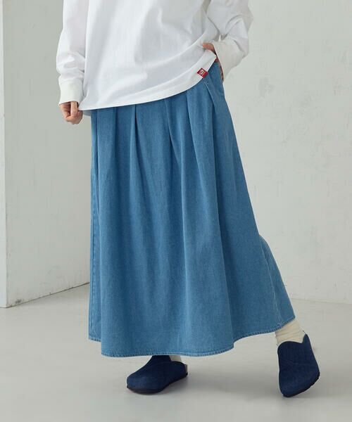 COMME CA ISM / コムサイズム デニムスカート | デニムタックフレアスカート / セットアップ対応 | 詳細11