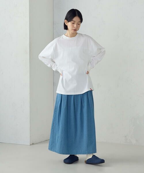 COMME CA ISM / コムサイズム デニムスカート | デニムタックフレアスカート / セットアップ対応 | 詳細8