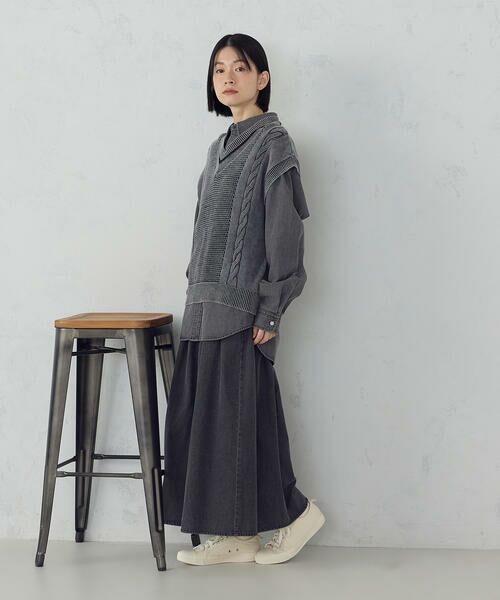 COMME CA ISM / コムサイズム ベスト | デニム調ニットベスト | 詳細2
