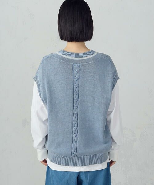 COMME CA ISM / コムサイズム ベスト | デニム調ニットベスト | 詳細11