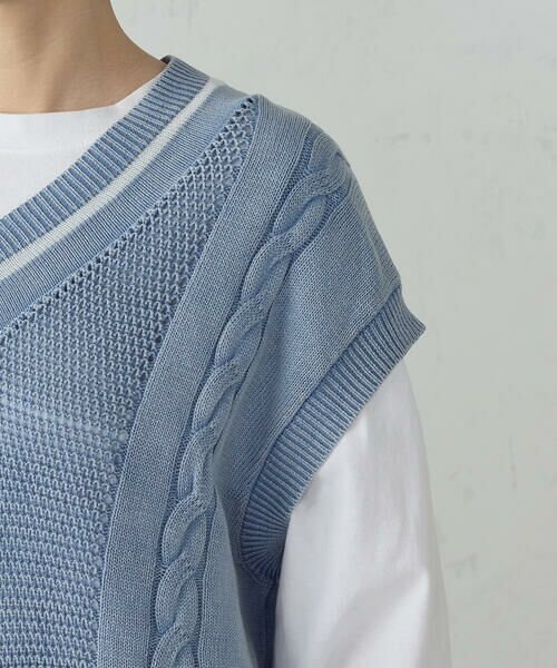 COMME CA ISM / コムサイズム ベスト | デニム調ニットベスト | 詳細13