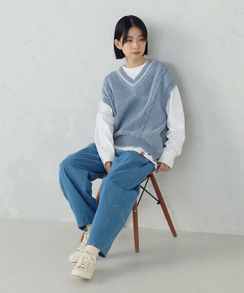 COMME CA ISM / コムサイズム ベスト | デニム調ニットベスト | 詳細6