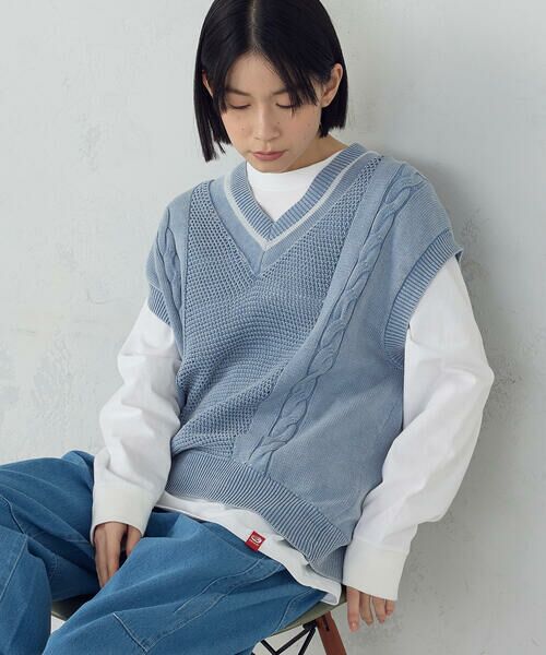 COMME CA ISM / コムサイズム ベスト | デニム調ニットベスト | 詳細8
