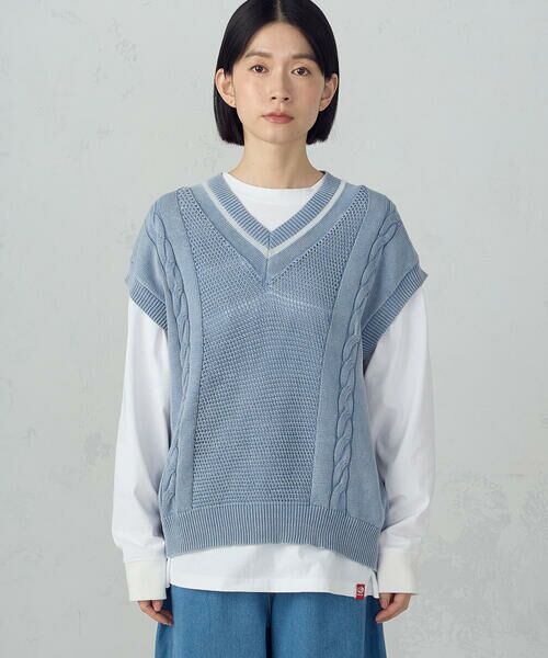 COMME CA ISM / コムサイズム ベスト | デニム調ニットベスト | 詳細9