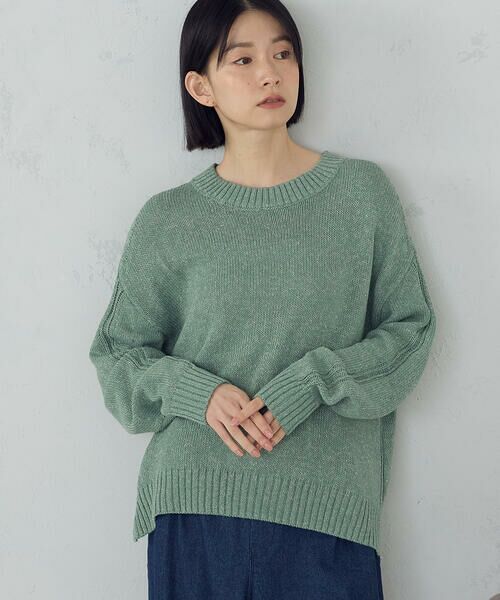 COMME CA ISM / コムサイズム ニット・セーター | カラーネップ ニット（グリーン）