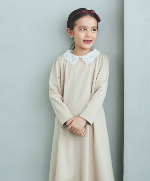 COMME CA ISM / コムサイズム ロング・マキシ丈ワンピース | レース襟付きワンピース(140-160cm) | 詳細2