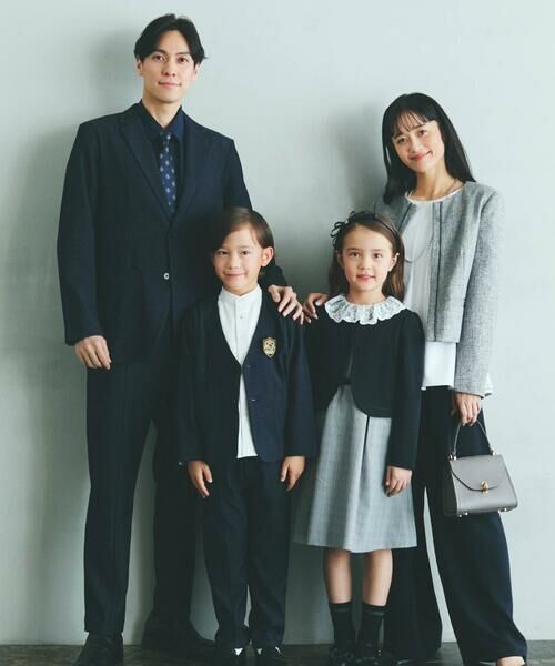 COMME CA ISM / コムサイズム セットアップ | ノーカラージャケットセットアップスーツ(110-130cm) | 詳細1