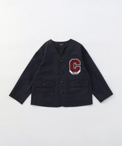 COMME CA ISM / コムサイズム ブルゾン | ワッペン付き ノーカラージャケット