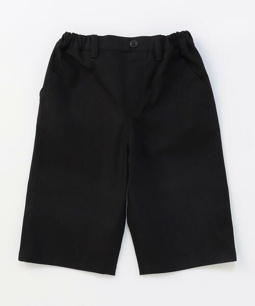 COMME CA ISM / コムサイズム ショート・ハーフ・半端丈パンツ | ベーシック ハーフパンツ（ブラック）