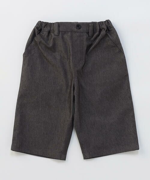 COMME CA ISM / コムサイズム ショート・ハーフ・半端丈パンツ | ベーシック ハーフパンツ（チャコール）