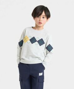 COMME CA ISM / コムサイズム Tシャツ | アーガイル長袖Tシャツ