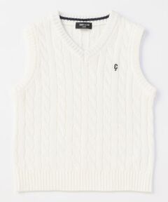 COMME CA ISM / コムサイズム ベスト | ケーブル編み ニットベスト