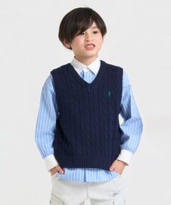 COMME CA ISM / コムサイズム ベスト | ケーブル編み ニットベスト