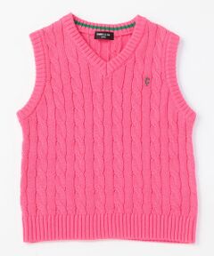 COMME CA ISM / コムサイズム ベスト | ケーブル編み ニットベスト