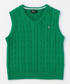COMME CA ISM / コムサイズム ベスト | ケーブル編み ニットベスト