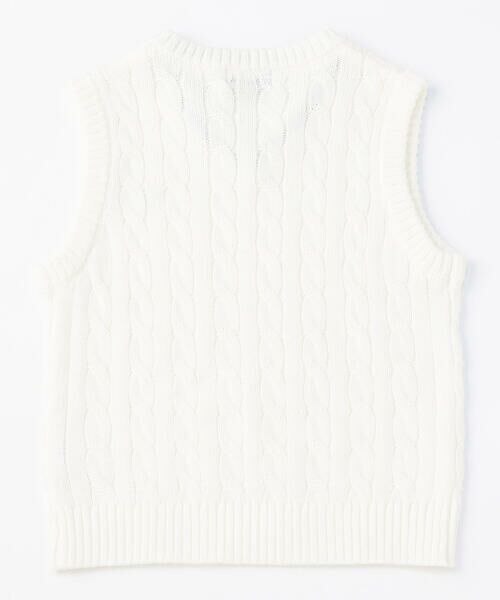COMME CA ISM / コムサイズム ベスト | ケーブル編み ニットベスト | 詳細1