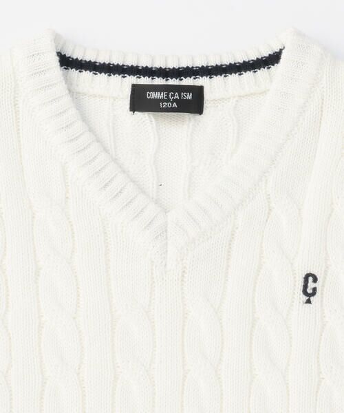 COMME CA ISM / コムサイズム ベスト | ケーブル編み ニットベスト | 詳細2