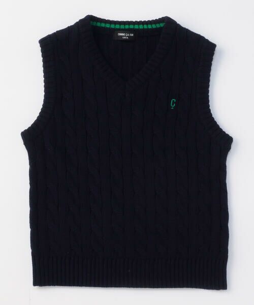 COMME CA ISM / コムサイズム ベスト | ケーブル編み ニットベスト | 詳細8