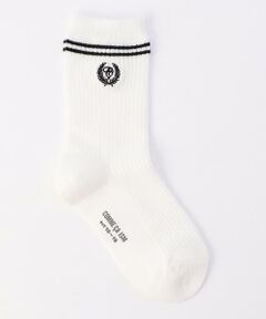 COMME CA ISM / コムサイズム ソックス | エンブレム刺繍入り リブ風ソックス