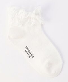 COMME CA ISM / コムサイズム ソックス | レース付き 針抜き柄 ショートソックス