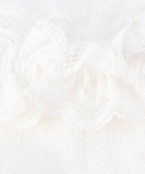 COMME CA ISM / コムサイズム ソックス | レース付き 針抜き柄 ショートソックス | 詳細5