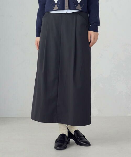 COMME CA ISM / コムサイズム ロング・マキシ丈スカート | ナロースカート（チャコール）