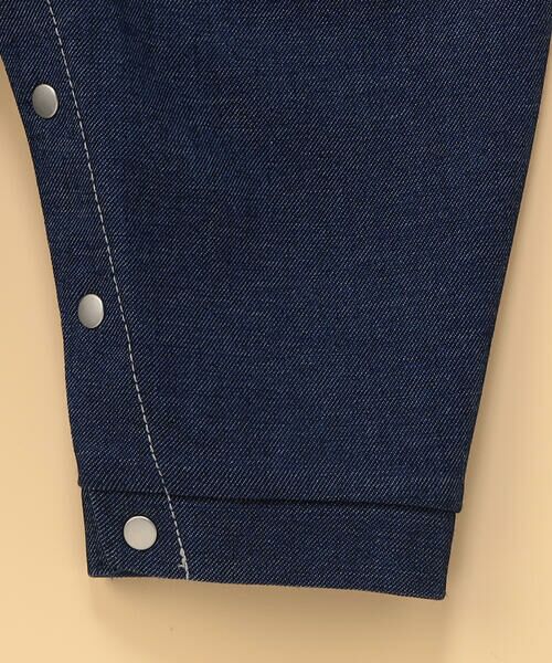 COMME CA ISM / コムサイズム ロンパース | デニムライクストレッチ つなぎ風フェイクレイヤード ツーウェイオール | 詳細5