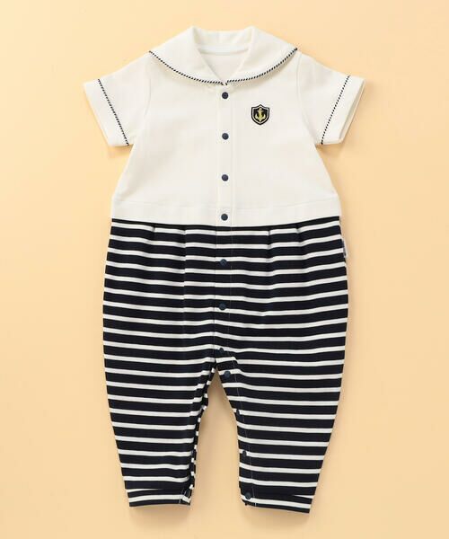 COMME CA ISM / コムサイズム ロンパース | マリンセーラー襟 ツーウェイオール（オフ）