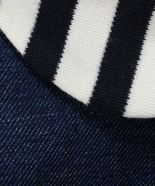 COMME CA ISM / コムサイズム ロンパース | デニムライクストレッチ 肩フリル フェイクレイヤードツーウェイオール | 詳細6