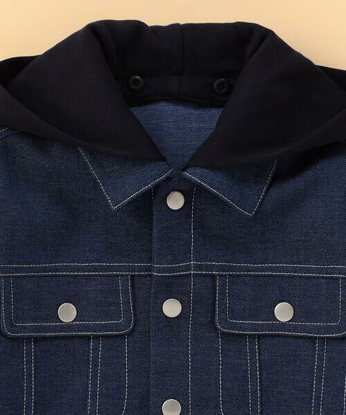 COMME CA ISM / コムサイズム ベビー・キッズグッズ | デニムライクストレッチ フード付き Gジャン (ベビーサイズ) | 詳細3