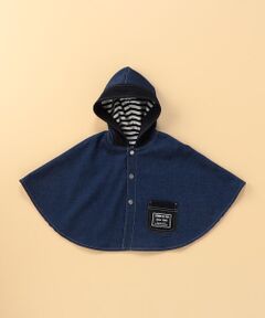 COMME CA ISM / コムサイズム ベビー・キッズグッズ | 【リバーシブル】デニムライクストレッチ×ボーダー マント
