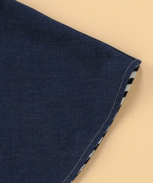 COMME CA ISM / コムサイズム ベビー・キッズグッズ | 【リバーシブル】デニムライクストレッチ×ボーダー マント | 詳細4