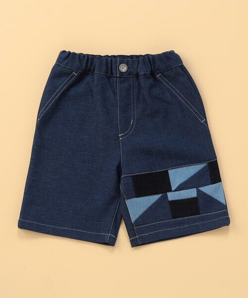 COMME CA ISM / コムサイズム ベビー・キッズグッズ | デニムライクストレッチ ハーフパンツ (ベビーサイズ)（ブルー）