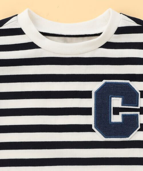 COMME CA ISM / コムサイズム Tシャツ | デニムワッペン付き ボーダー半袖Tシャツ (ベビーサイズ) | 詳細2