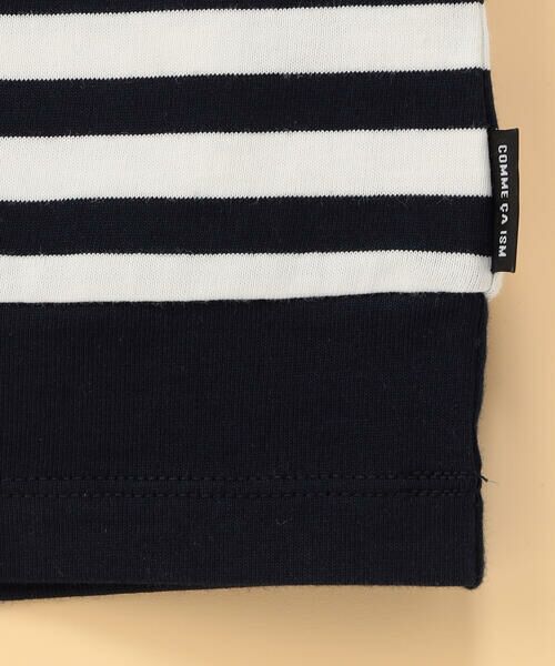 COMME CA ISM / コムサイズム Tシャツ | デニムワッペン付き ボーダー半袖Tシャツ (ベビーサイズ) | 詳細4