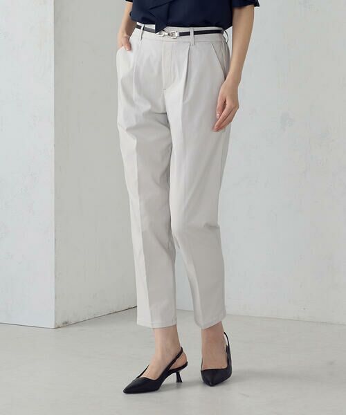 COMME CA ISM / コムサイズム その他パンツ | 【美しいベーシックパンツ】ストレッチツイル テーパードパンツ | 詳細4