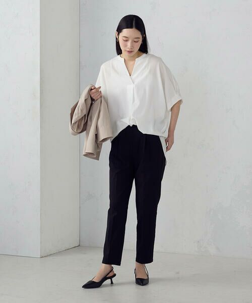 COMME CA ISM / コムサイズム その他パンツ | 【美しいベーシックパンツ】ストレッチツイル テーパードパンツ | 詳細10